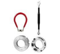 MOBUTOFU Kit de 4 Llaves para Radios de Bicicleta en Acero Plata Ajuste de Radios y Corrección de Llanta para Ciclismo en Carretera y Montaña