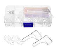 MOBUTOFU Kit de Almohadillas Nasales para Gafas Material de Silicona y Metal, Cómodo y Antideslizante, Adecuado para Reparación y Mantenimiento de Gafas de Ver