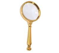 MOBUTOFU Lupa de Mano Vintage Dorada Aumento 10x para Joyería, Material Compuesto Portátil y Decorativa Adecuado para Personas Mayores y Lectura de Periódicos