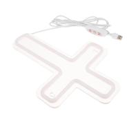 MOBUTOFU Luz de Neón LED en Forma de Cruz para Decoración de Paredes | Acrílico Blanco, Alimentación USB, Ambiente Suave, para Iglesia, Boda, Pascua y Bautizo