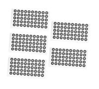 MOBUTOFU Marcadores de Escaneo 3D 5 Hojas Adhesivos Reflectantes para Escáner Puntos de Marcado para Uso en Proyectos de Ingeniería y Análisis Visual