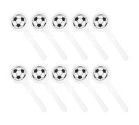 MOBUTOFU Matracas de Fútbol de Plástico Blanco 10piezas para Eventos Deportivos y Partidos, Amplifican Aplausos, Portátiles y Ligeras para Aficionados
