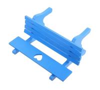 MOBUTOFU Mini Banco de Parque en Miniatura de Madera Azul Estilo Retro | Decoración para Paisaje de Modelo y Parque, Acabado Fino, Alta Simulación, Atractivo Visual