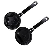 MOBUTOFU Mini Sartén Antiadherente para Huevos Fritos y Panqueques, 2 Piezas Figuras de Corazón y Estrella, Tamaño Pequeño, Aptas para Desayunos Infantiles y Cocina Casera Varios estilos
