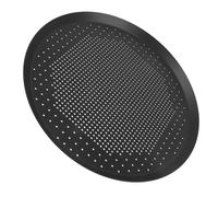 MOBUTOFU Molde para Pizza de Aleación de Aluminio Redondo de 12 Pulgadas Distribución Uniforme del Calor y Resistencia al Calor Adecuado para Hornear en Cocina