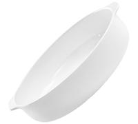MOBUTOFU Molde Plato Seguro para Horno y Refrigerador para Hornear de Cerámica Blanco con Doble Asa Adecuado para Pastelería y Queso