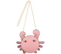 MOBUTOFU Monedero Pequeño con Diseño de Cangrejo Adorable y Caricaturesco Bolso Compacto para Guardar Monedas y Llaves para Uso Diario y Colgar Bolsas