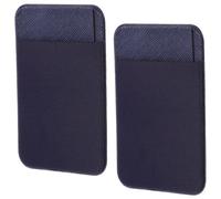 MOBUTOFU Monedero Soporte sin Perder Elasticidad ni Dejar Residuos Teléfono Celular 2 Piezas Adhesivo para PU y PVC Negro Adecuado para Uso Diario