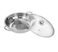 MOBUTOFU Olla de Cocina de Acero Inoxidable Doble Sabor Tapa de Vidrio Templado, Diseño Integrado para Ahorrar y Energía, Adecuado para Cocinar Hogar Varios estilos