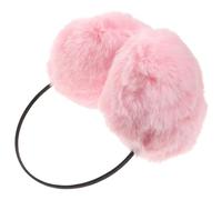 MOBUTOFU Orejeras de Invierno para Mujer y Niñas, Calentador de Orejas Peludo de Felpa Sintética, sin Tirantes, Color Rosa, Diseño Cálido y Lavable para Actividades al Aire Libre y Viajes