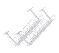 MOBUTOFU Organizador de Cables Debajo del Escritorio, 2 Unidades, Bandeja de Color Claro sin Taladro para Gestión de Cables de Computadora, Almacenamiento Ordenado para Oficina y Hogar,