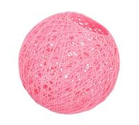 MOBUTOFU Pantalla de Lámpara de Mesa Rosa de Papel Bola de Ratán para Dormitorio, Protege los Ojos y Suaviza la Luz en Rincón Recreativo Ambiente Artístico