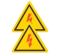 MOBUTOFU Pegatinas de Advertencia de Alto Voltaje Triangulares 45 Mm Resistentes al Aceite 2 Piezas, Etiquetas Adhesivas para Paneles Eléctricos, Señal de Precaución para Seguridad