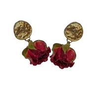 MOBUTOFU Pendientes de Botón Rosa Vintage para Mujer Pequeños y Delicados Joyería Elegante Símbolo de y Accesorios Versátiles para Ocasión