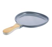 MOBUTOFU Plato de Comida Mango de Madera, Cerámica, Antiquemaduras | Servir Ensaladas y Sushi, Diseño Japonés Nórdico Retro, Forma Única, Pulido Fino y Color Brillante