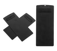 MOBUTOFU Portapapeles Soporte para Escritura y Sujeción de Papeles Set de 3 de Abs Negro para Oficina y Catering Adecuado para Uso Portátil y Gestión de Documentos