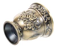 MOBUTOFU Recipiente para té de metal dorado de aleación de zinc, borde liso, estable, para té tarde y banquetes elegantes