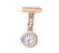 MOBUTOFU Reloj De Retro con Broche y Clip Colgante Reloj De Bolsillo Rosa para Profesionales y Estudiantes