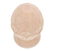 MOBUTOFU Remate de Piña de Madera sin Tratar para Tapas de Postes y Remates de Valla, Estilo Europeo, 12X8X8Cm, Pieza Decorativa para Escaleras y Proyectos DIY
