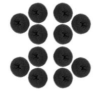 MOBUTOFU Set de 12 Moldes para Hacer Moños en Forma de Donut para Mujeres y Niñas, Diseño Elegante, Material de Fibra Química y Ajuste Cómodo para Uso en Casa y Deportes