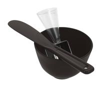 MOBUTOFU Set de Cuencos para Mascarillas Faciales Herramientas para Mezcla, Recipientes de Silicona Negro Piel Acneica en Mujeres, Juego de 3 Piezas