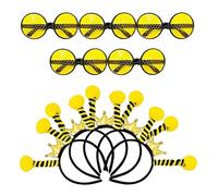 MOBUTOFU Set de Diadema de Abeja y Gafas Amarillas de Tejido Ligero para Disfraces y Fiestas Temáticas Ajuste Cómodo y Diseño Cosplay