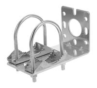 MOBUTOFU Soporte Ajustable de Antena y Mástil de Aleación de Aluminio para Montaje en Pared, Instalación Exterior para Redes y Antenas WiFi, Color Plata, Resistente y Fácil de Usar