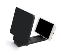 MOBUTOFU Soporte para Teléfono Móvil Ampliador de Pantalla Lupa de Pantalla Negra Diseño Creativo y Plástico Resistente para Smartphones Adecuado para Turismo y Camping