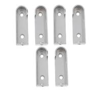 MOBUTOFU Soportes para Barra de Armario de Hierro de Alta Dureza Color Plata, 6 Piezas Fáciles de Instalar para Almacenar Ropa en Armarios
