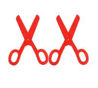 MOBUTOFU Tijeras Gigantes Accesorio Esencial de Plástico para Disfraz de Pack de 2 Piezas Rojas para Fiestas y en Escenario