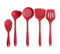 MOBUTOFU Utensilios de Cocina Mango Cómodo y Molde Integral de Silicona Juego de 5 Kit Multifuncional para Ollas Antiadherentes Hogar