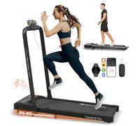 Mobvoi Home Cinta de Correr Plegable 3 en 1 con Plataforma para Caminar con inclinación del 6%, 2,5 HP, compacta, portátil, para Debajo del Escritorio, Pantalla LED para el hogar, 120 kg, 12 km/h