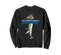 Moby Dick inspirado en ballenas amenazantes y naves Sudadera