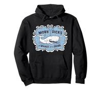 Moby Dick's - Una Ballena de una Bebida Retro Bar Homenaje Sudadera con Capucha