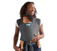 Moby Portabebés envolvente para recién nacidos a niños pequeños, Element - Portabebés - Soporte perfecto para mamá y papá - Ajustable para todos los tipos de cuerpo - Asfalto
