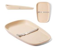 Moby-System Cambiador de Cómoda Suave Impermeable Beige 0+ | Cambiador suave de 69 × 45 cm de espuma EVA, con lados elevados, correa ajustable y parte inferior antideslizante.