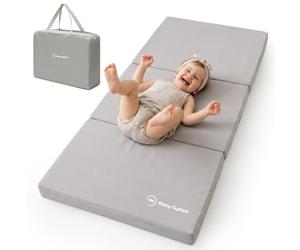 Moby-System Colchón Plegable Cuna Viaje 120x60 cm Gris