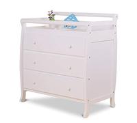 MObyat Cambiador de Pañale,Mesa Multifuncional de Madera para el Cuidado del bebé, Armario Neonatal, Soporte Minimalista para pañales, Blanco, 0-3 años, 38 × 23 × 41 Pulgadas