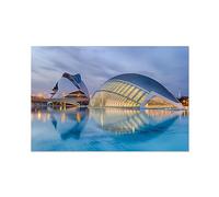 MOBYAT Ciudad Impresión Lienzo Valencia Cuadro Impresión Artística Imagen Gráfica Decoracion de Pared arquitectura City Wall art decorativo 40x60cm(16x24in) Sin marco