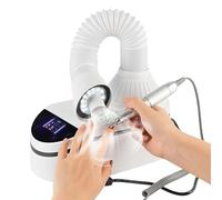 MObyat Colector De Polvo De Uñas, Aspirador Uñas Succión Fuerte 230 W Foco LED, Giratorio 360°/Velocidad del Viento Ajustable/bajo Ruido, para Salón Belleza/Uso Doméstico (bolígrafo No Incluido)