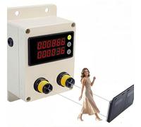 MObyat Contador De Tráfico De Clientes, Contador Digital Bidireccional con 2 Sensores, Distancia De Detección De 3 M, Rango De Conteo: 0~99999, con Reconocimiento De Dirección De Entrada/Salida