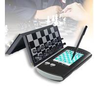 MObyat Juego de ajedrez electrónico, Juego de Mesa electrónico, con Tablero Plegable y Piezas magnéticas, Pantalla LCD Grande con lápiz óptico, Ideal para partidas Individuales