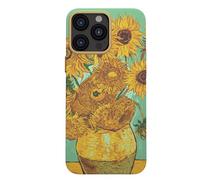 MobyFox Art Series - Funda para teléfono - Girasoles de Van Gogh - Licencia Oficial, Compatible con iPhone 14 Pro Max
