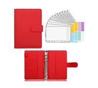 MOBYGKFY 15 piezas de la carpeta de la carpeta de la carpeta con la carpeta con sobres de presupuesto A6 Bols Binder Bolsets Bolletas para el presupuesto(3-Pack)