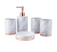 MOBYGKFY Artículos De Tocador De Cinco Piezas De Cerámica For Baño, Suministros De Hotel, Artículos De Tocador, Decoración De Lavabo, Taza For Enjuague Bucal