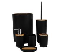MOBYGKFY Artículos de tocador for baño, Kit de Almacenamiento for baño de Seis Piezas, Bote de Basura, jabonera, Soporte for Cepillo de Dientes(1-Pack)