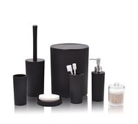 MOBYGKFY Artículos de tocador for baño, Taza de Cepillado de Lata de algodón, Juego de cepillos de baño con Punta de algodón, Bote de Basura con Taza for Hacer gárgaras(3-Pack)