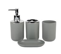 MOBYGKFY Artículos for el hogar Kit de baño Set de artículos de tocador Jabonera Botella de loción Soporte for Cepillo de Dientes(1-Pack)