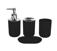 MOBYGKFY Artículos for el hogar Kit de baño Set de artículos de tocador Jabonera Botella de loción Soporte for Cepillo de Dientes(3-Pack)