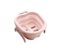 MOBYGKFY Bañera de hidromasaje para pies, bañera para remojo de pies con rodillos de masaje, cuenca de spa, cubo de masaje de pies plegable portátil